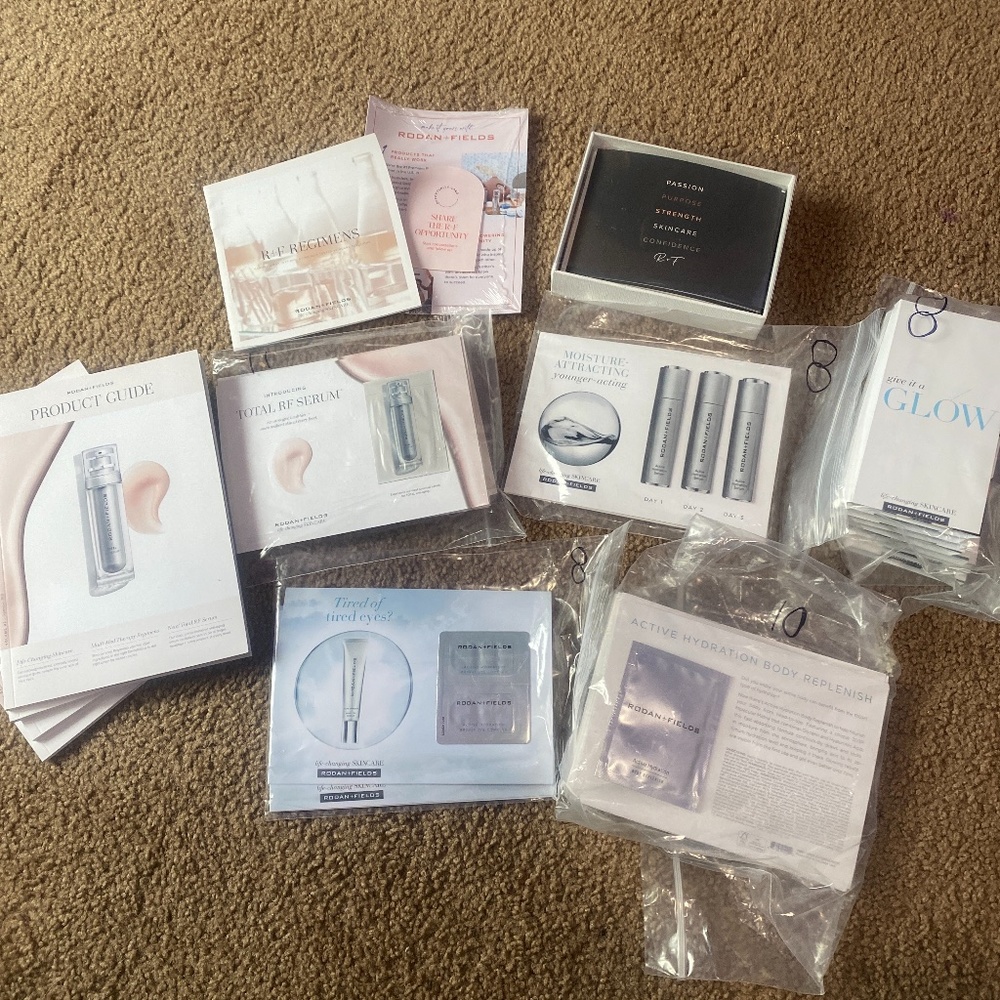 Rodan + Fields samples, product guides and cards